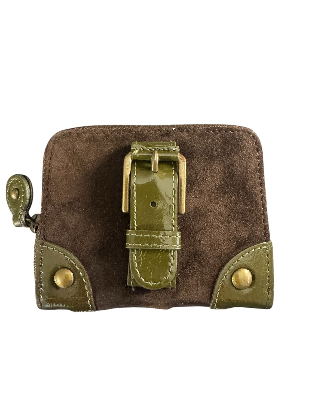 J. Crew Brown Suede Mini Coin Purse